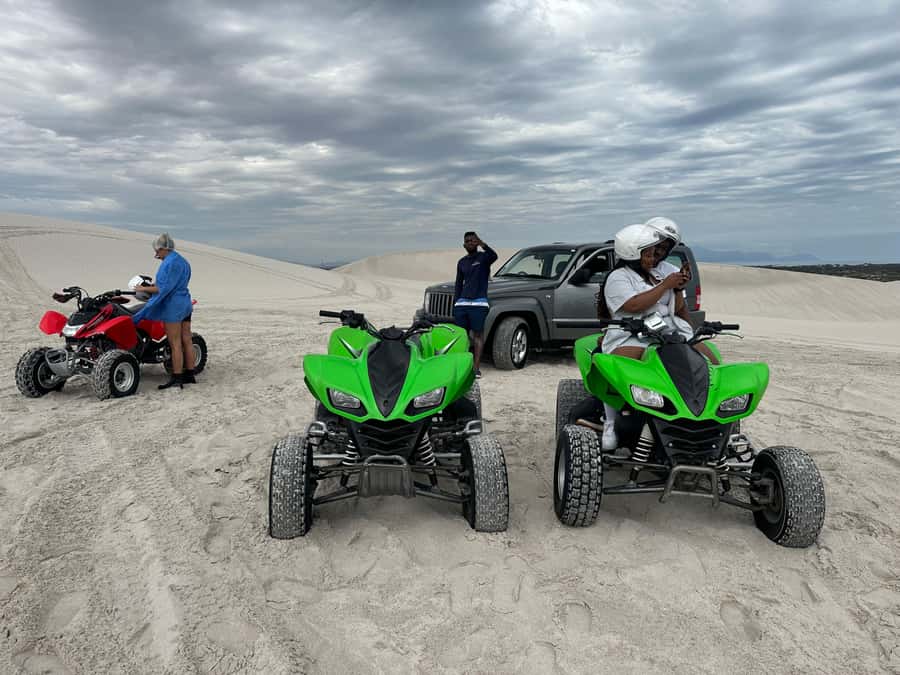 AFFORDABLE Atlantis Dunes Quad Bike tour with PHOTOSHOOT - Riding through the white dunes near Cape Town