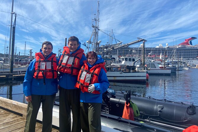 Alaska Ocean Wilderness Expedition - The safety briefing and the open Zodiac