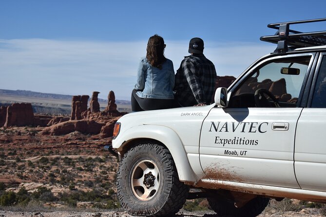 Arches National Park 4x4 Adventure from Moab - Dinosaur tracks near the old cowboy trail