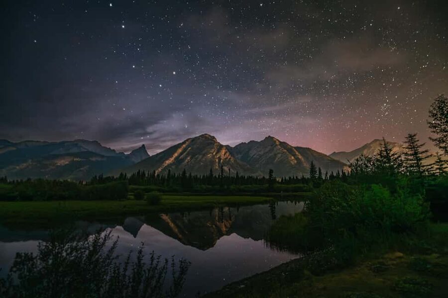 Banff: Guided Sunset and Stargazing Tour - The First Walk: Mountain Views and Fading Light