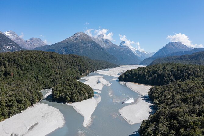 Dart River Jet Boat and Wilderness Experience - Mt Aspiring National Park from the water