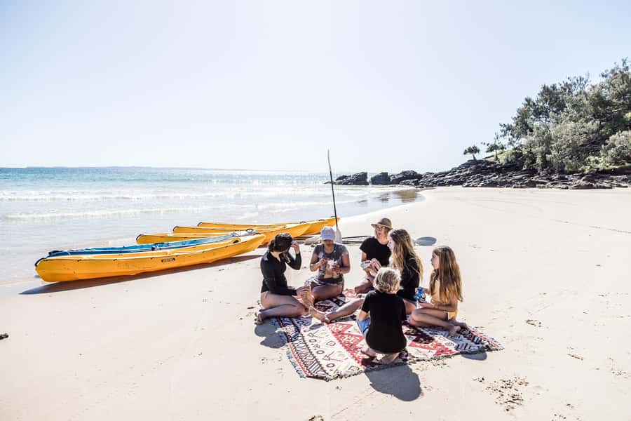 Dolphin Kayak Tour & Beach 4X4 National Park Tour (Private) - Double Island Point and the low-tide Marine Park
