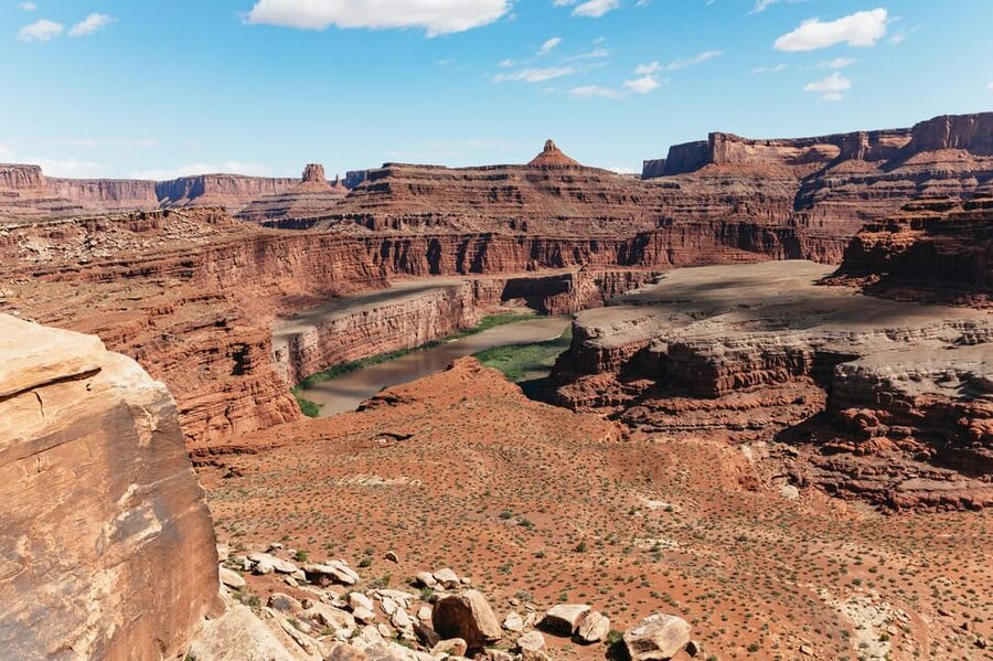 From Moab: Sky District Canyonlands National Park 4x4 Tour - Leaving Moab beside the Colorado River
