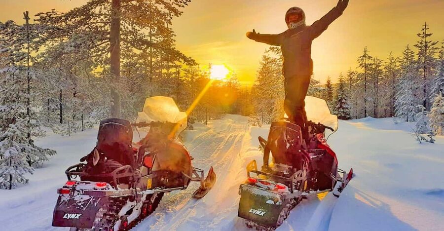 From Rovaniemi: Snowmobile Safari into Arctic Wilderness - Riding from Rovaniemi into Arctic country