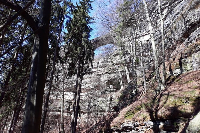 Hassle-free Bohemian & Saxon Switzerland Trip from Dresden - Kamenice Gorge: a boat ride at the bottom of the hill