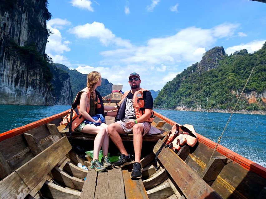 Krabi: Khao Sok National Park & Cheow Lan Lake Boat Tour - Kayaking and swimming in the rainforest setting