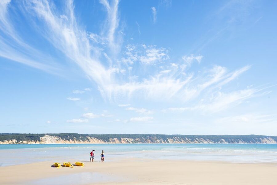 Noosa: Epic Ocean Kayak with Dolphins & 4WD Beach Adventure - The scenery is the real constant