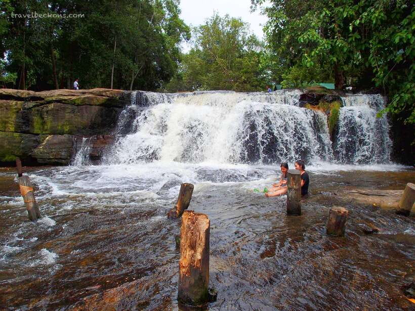 Phnom Kulen National Park Admission Ticket - Cooling off at Phnom Kulen Waterfalls