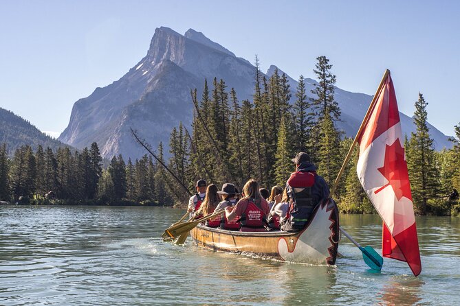 River Explorer | Big Canoe Tour in Banff National Park - The first stretch: paddling upstream on the Bow