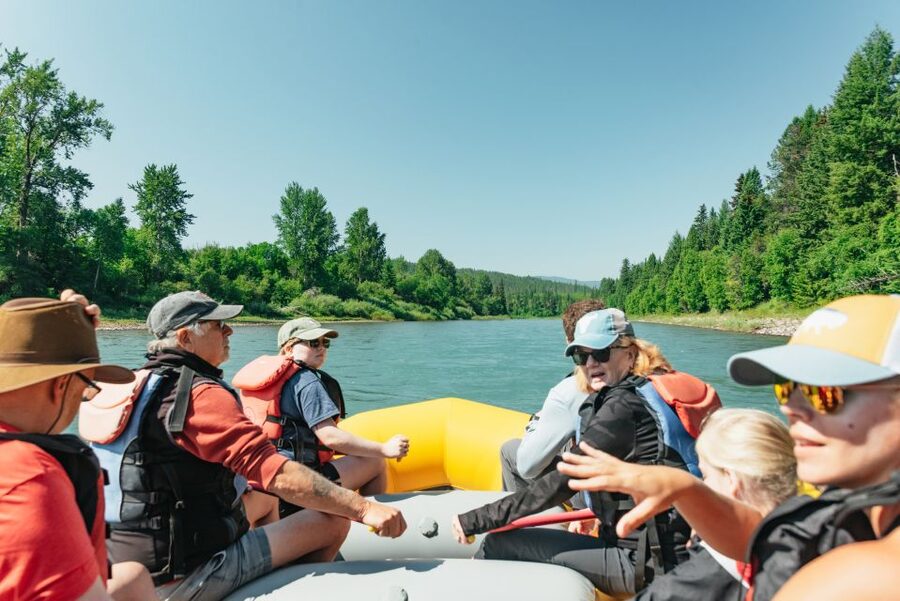 West Glacier: Glacier National Park Scenic Raft Trip - The return from Blankenship Bridge